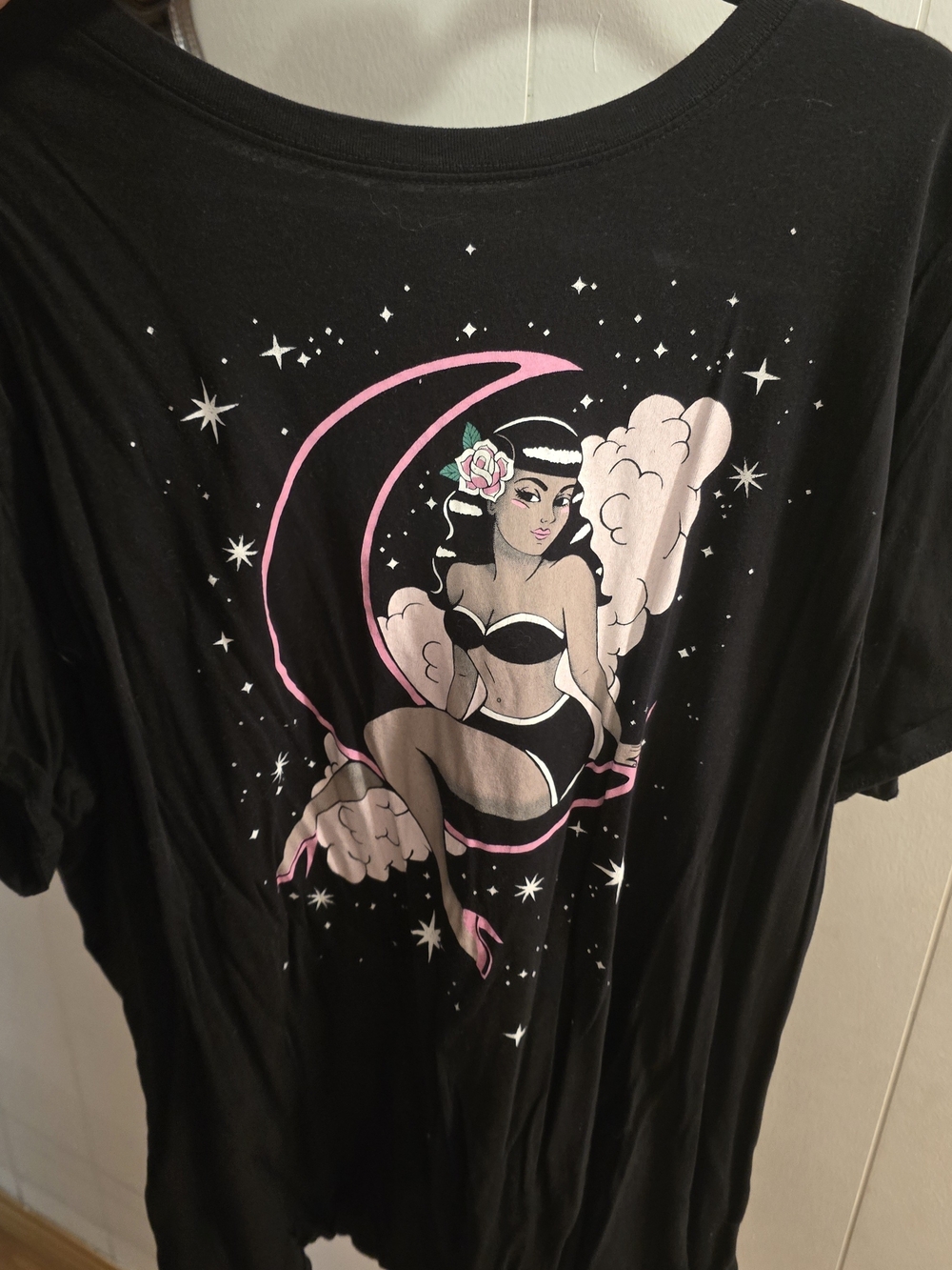 Torrid Black Pin-Up Moon Graphic Tee